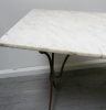 French Iron And Marble Café Table