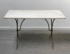 French Iron And Marble Café Table