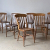 Set Of Six, English, Provincial, Dining Chairs 