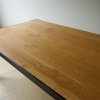 Modern Industrial Steel And Oak Dining Table
