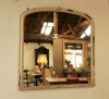 Large English Painted Distressed Mirror