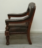 Renaissance Revival Leather Armchair