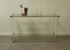 Pierre Vandel Lucite And Brass Console