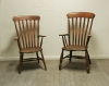 Harlequin Pair Of Rustic Splay Backed Chairs