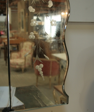 Large 1940's Sectionned Venetian Style Mirror