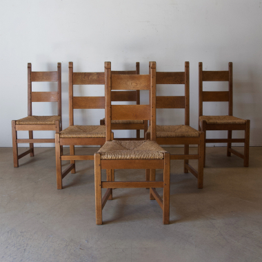 Brutalist, European, Mid Century Dining Chairs 