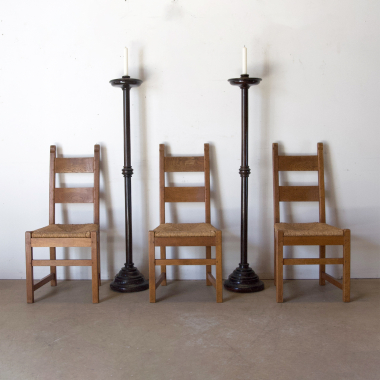 Brutalist, European, Mid Century Dining Chairs 