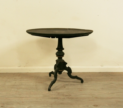 Danish 19th Century Ebonised Tripod Table