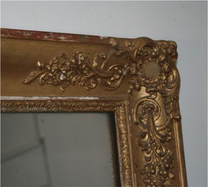 Empire period rectangular gilt mirror