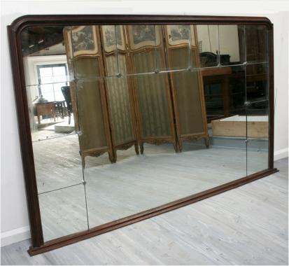 Enormous French 1920's bistro mirror
