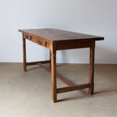 French, 19th Century, Long, Rustic, Side Table