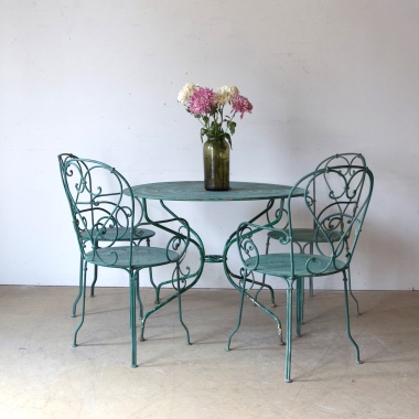 French, Wrought Iron Garden Set