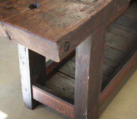 Long French 19th Century Workbench