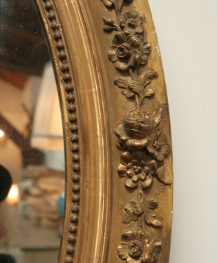 Louis Philippe Oval Gilt Mirror