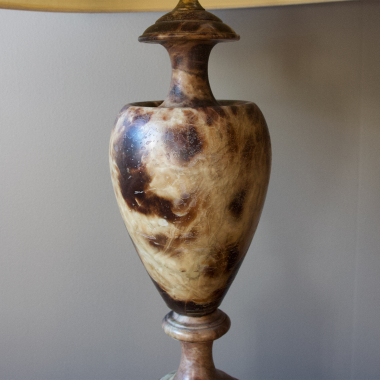 Large, Italian, Neoclassical, Marble Lamp