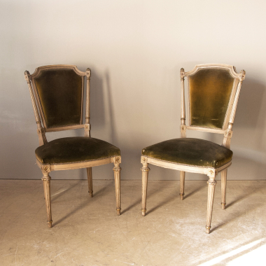 French, 19th Century, Louis 16 Style, Side Chairs 