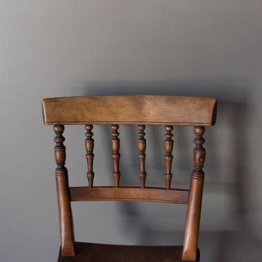 Set Of Six, English, 19th Century, Spindleback Chairs 