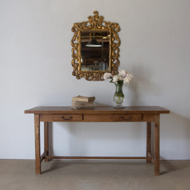 French, 19th Century, Long, Rustic, Side Table