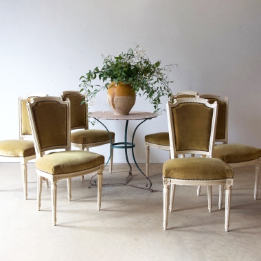 Set Of Six Louis 16 Style Dining Chairs