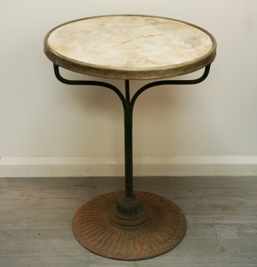 French Brass Edged Café Table