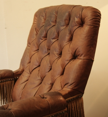 A Delightful Pair Of French Napoleon III Leather Armchairs