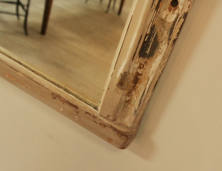 Large English Painted Distressed Mirror