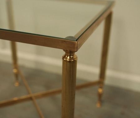 Maison Jansen Style Brass Side Table