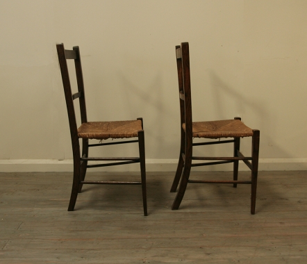 Pair Of Rustic Side Chairs