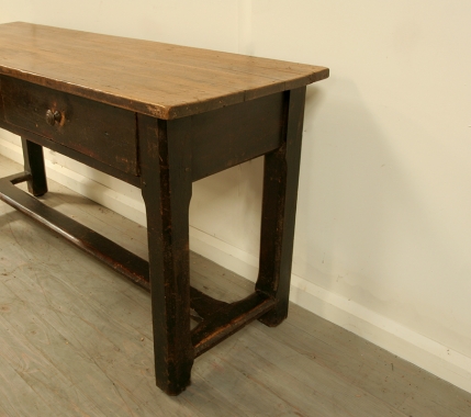 French Rustic Beech Side Table
