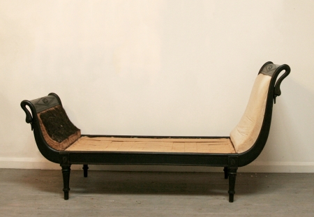 French Ebonised Empire Daybed