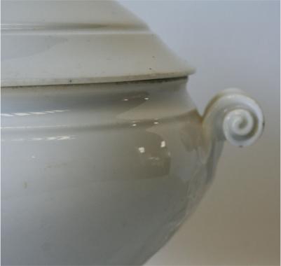 French 19th Century White Ceramic Tureen
