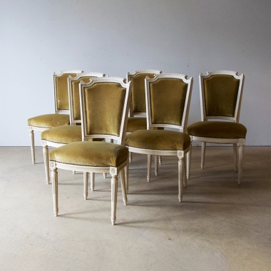 Set Of Six Louis 16 Style Dining Chairs