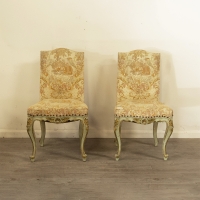 Pair Of 19th Century Italian Louis 15 Style Painted Chairs