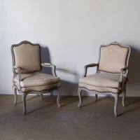 A Pair Of French Louis 15 Style Fauteuils 