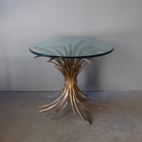 Mid Century, Gilt, Tole, Wheatsheaf Table 